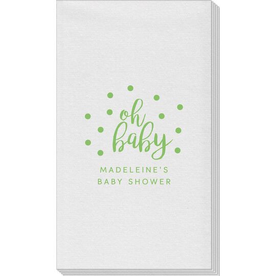 Confetti Dots Oh Baby Linen Like Guest Towels
